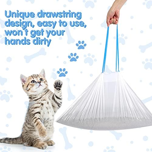 Harloon 100 Count 25" x 16" Cat Litter Box Liners Waste Drawer Drawstring - Image 6