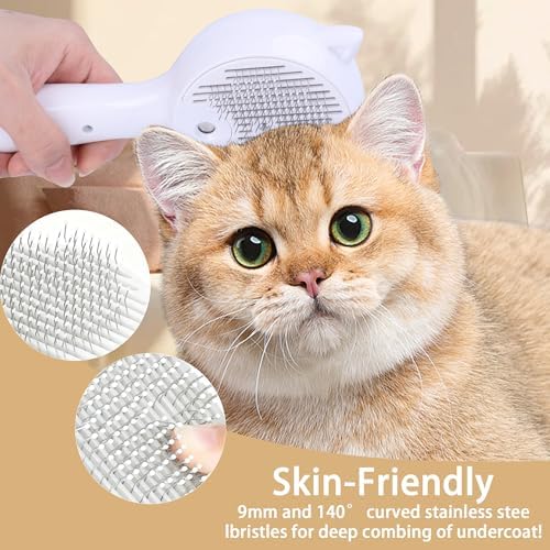 Pet Steam Brush for Cats & Dogs ，3-in-1 Pet Grooming Comb，Reduces Shedding - Image 4