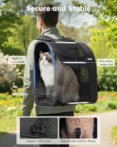 pecute Dog Backpack Expandable, Cat Carrier Backpack Breathable - Image 5