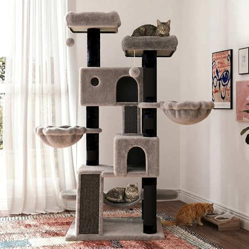 SHA CERLIN 65in Larger Cat Tree Tower Condo - Image 2