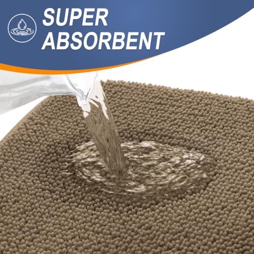 OLANLY Memory Foam Bathroom Runner Rug 47x17, Absorbent Long Bath Mat - Image 3