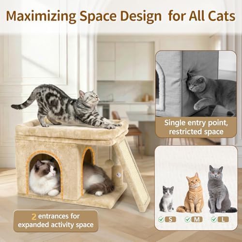 Cat Tree Tower with 15.7x23.6 Perch Bed - Image 2