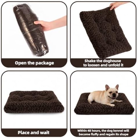 Dog Bed Medium Size, Plush Washable Pet Bed Mat, Dog Crate Bed 23"x 18" - Image 7