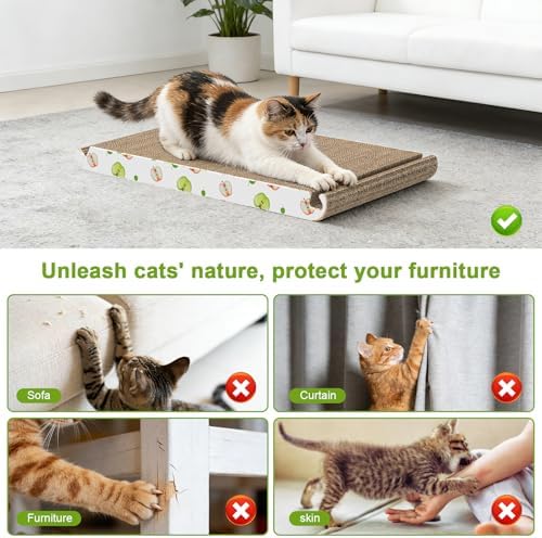 TIMHAKA Triangle Cat Scratcher, 6 Usable Sides Scratching Pads - Image 5