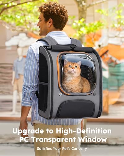 Pecute Cat Backpack Carrier, Large Space Cat Bubble Backpack - Image 2