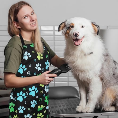 2 Pcs Dog Grooming Apron with 2 Pockets, Dog Grooming Smock - Image 6