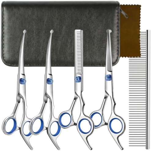 Stainless Steel Dog Grooming Scissors Kit by Unknown