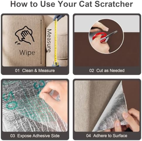Large Cat Scratcher, 78.7x15.7 Cat Scratch Furniture Protector - Image 5