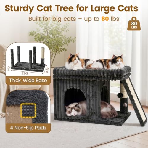 Cat Tree Tower with Scratching Post - Image 3