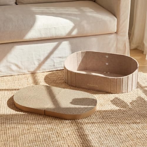 FUKUMARU Cat Scratcher, 24 Inch Sofa Shape Cat Scratching Bed Couch Indoor - Image 6