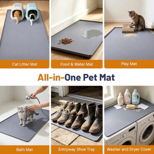 XL Cat Litter Mat 51x25.6in, Silicone Litter Mat - Image 4