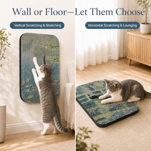 2 Pack Cat Wall Scratcher, Art Cat Scratching Board - Image 5