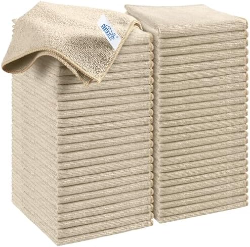 HOMEXCEL 50PK Microfiber Cleaning Cloth, Cleaning Rag by HOMEXCEL