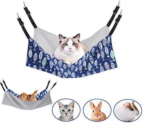 Cat Hammock Bed for Cage, 22x18 inch Adjustable Hanging Cat Hammock - Image 7