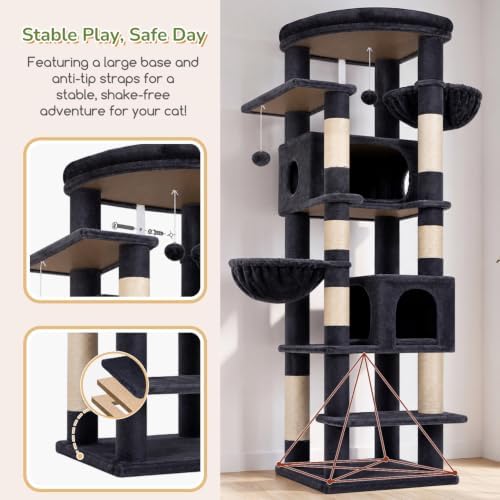 Globlazer 74in Heavy Duty Cat Tree Tower - Image 6