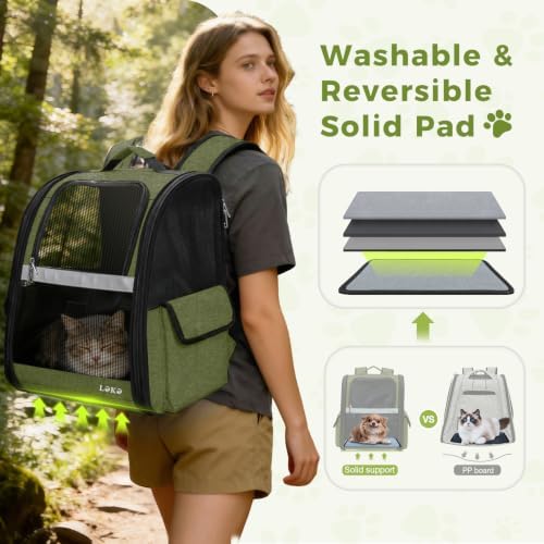 Lekereise Dog Carrier Backpack for Small Medium Dogs Cats up to 18 lbs - Image 5