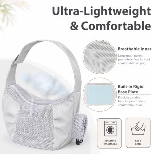 Dog Sling Carrier for Small Dogs & Cats Up to 15lbs, Hands Free Pet Carrier - Image 3