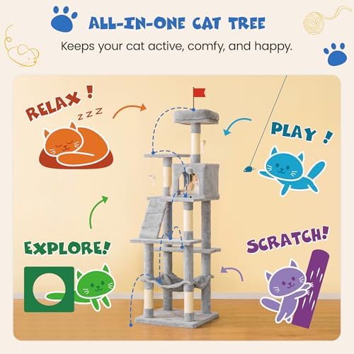 MWPO 63.8 inches Multi-Level Cat Tree - Image 3