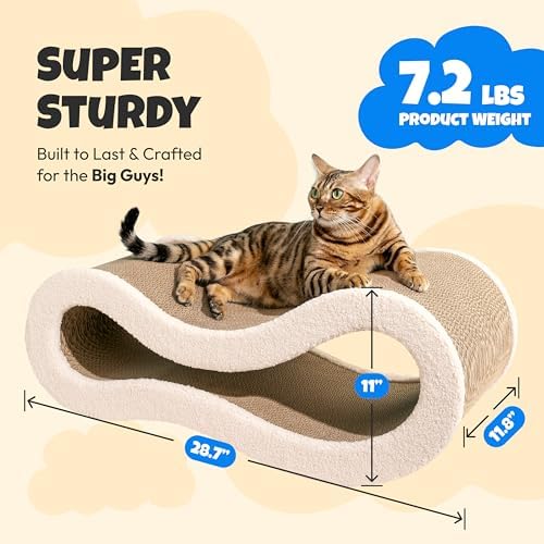 Cloud Lounge Cat Scratching Pad, Reversible Scratch Board - Image 5