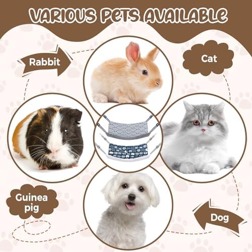Barydat 6 Pcs Reversible Cat Hammock Bed Soft Hanging - Image 6