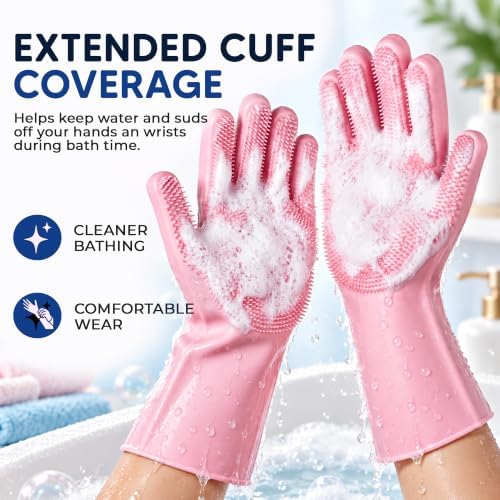 NVNAN Pet Washing Gloves for Dogs and Cats - Image 5