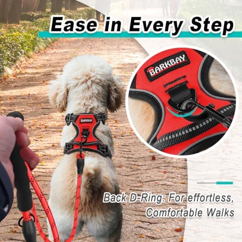 BARKBAY Dog Harness for Small Sized Dog No Pull 2 Leash Clips Dog Vest - Image 3