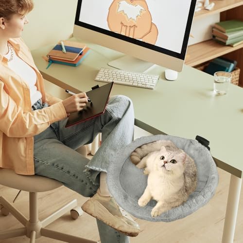 Cat Desk Bed with 2 Covers, Clamp-On Cat Hammock - Image 4