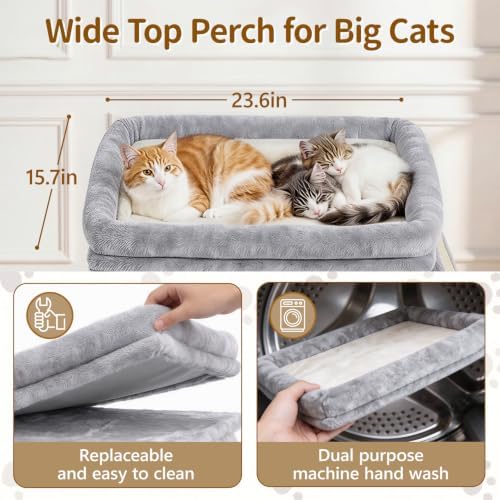 Cat Tree Tower with 15.7x23.6 Perch Bed - Image 6
