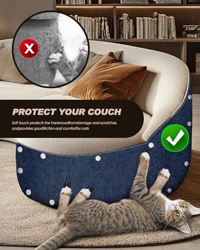 VIVOYAN 78.7"x15.8" Cat Scratch Mat, Trimmable Self-Adhesive Carpet, DIY Climb - Image 6