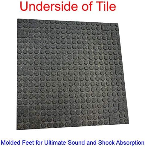 American Floor Mats - Extreme Rubber Gym Tiles - 1 Inch Thick Colorful Rubber Gym Mats - Superior Shock and Sound Absorbing - 35% Orange/Grey/White - 100 Mat Pack (Covers 400 Sq Ft)
