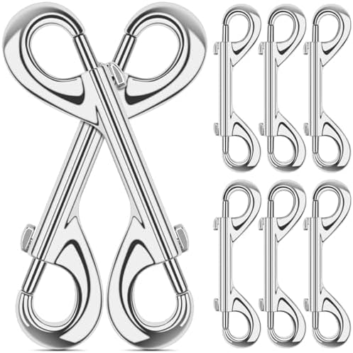 ERKOON 3.5 inch Double Ended snap Hooks,110lbs Metal Clips Load Capacity Zinc Alloy Double Sided Clips Heavy Duty Trigger Snap for Dogs Leashes/Water Bucket/Horse Feed/Hammocks Bolt snap