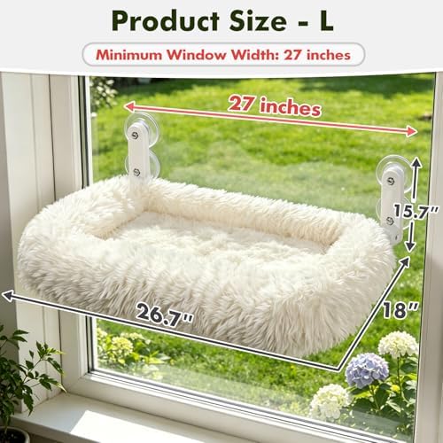 Zoratoo Foldable Cat Window Perch, Widened Cushion Cat Bed - Image 5