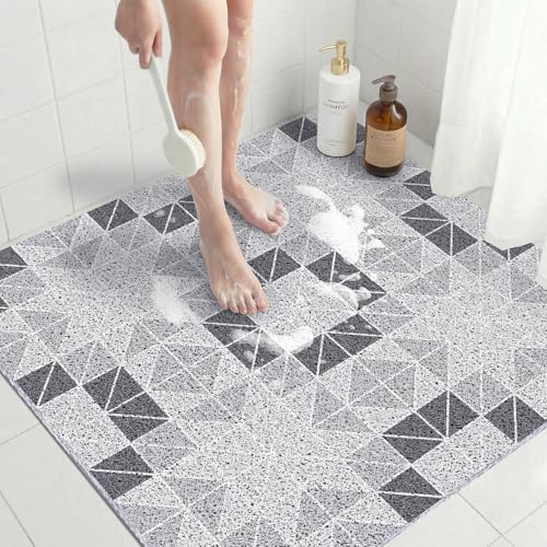 Anti Slip Loofah Shower Mat, Quick Drying Bathtub Mat by BLESWIN