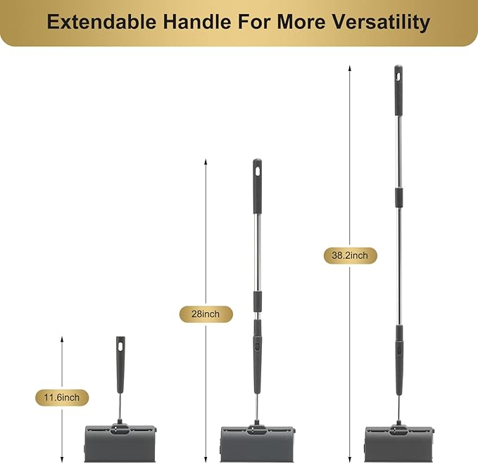 Fedicelly Lint Rollers Pet Hair Extra Sticky Floor with Long Handle,Large Cat Dog Hair Remover Laundry Clothes Carpet Furniture,6.3 inches Wider with 320 Sheets Giant Lint Remover Brush for Couch