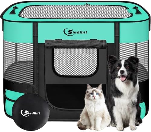 Siedihit 31" Dog Playpen, Cat Puppy Pen, Pet Portable Crate Indoor Outdoor by Siedihit