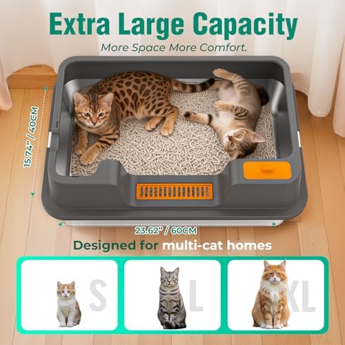 OROLEY 2PACK Stainless Steel Litter Box - Image 3