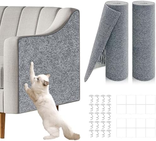2 Pcs Self-Adhesive Cat Scratch Mat, Cat Scratch Furniture Protector by Unknown