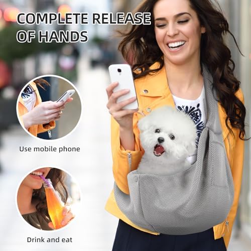 Dog and Cats Carrier Sling, Breathable Puppy Small Pet Carrier - Image 5