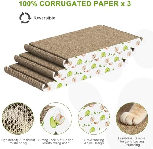 TIMHAKA Triangle Cat Scratcher, 6 Usable Sides Scratching Pads - Image 3