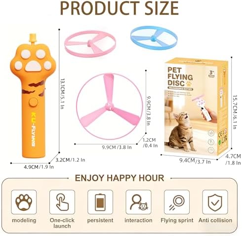 Cat Toy Disc Launcher, Rechargeable Interactive Cat Fetch Toy - Image 5