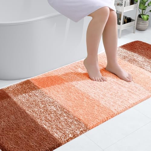 OLANLY Bathroom Runner Rug 70x24, Extra Soft Absorbent Microfiber Bath Rugs by OLANLY