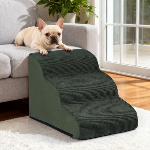 Aodisman Dog Stairs for Small Dogs and Cats, 3-Step Pet Ramp for Couch - Image 5