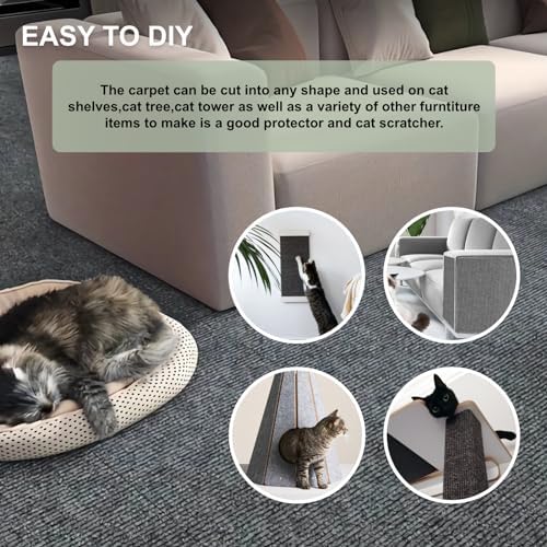 SREBAY Cat Scratch Couch Furniture Protector, Self-Adhesive Scratch Pad - Image 5