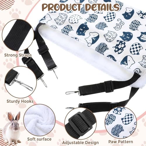 Barydat 6 Pcs Reversible Cat Hammock Bed Soft Hanging - Image 3