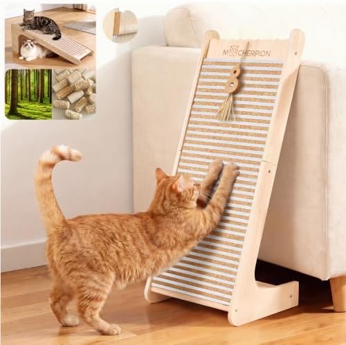Cork Cat Scratching Board-Cat Scratcher Post-Cat Toy Scratch Pad by MocherpionLLC