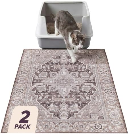 Lovewag Cat Litter Mat, Litter Box Mat, Caramel Creme, 2 Pack by Lovewag