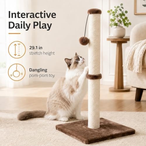 Dimaka 29" Tall Cat Scratching Post, Claw Scratcher - Image 5