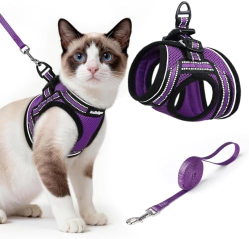rabbitgoo Cat Harness and Leash Set, Step-in Soft Vest by rabbitgoo