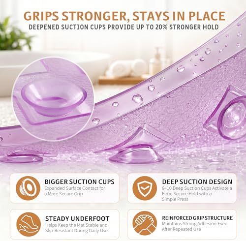 Yimobra Bathtub Mat Non Slip, Shower Mat - Image 3