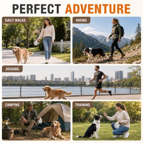 16.4 FT Heavy Duty Retractable Dog Leash - Image 4